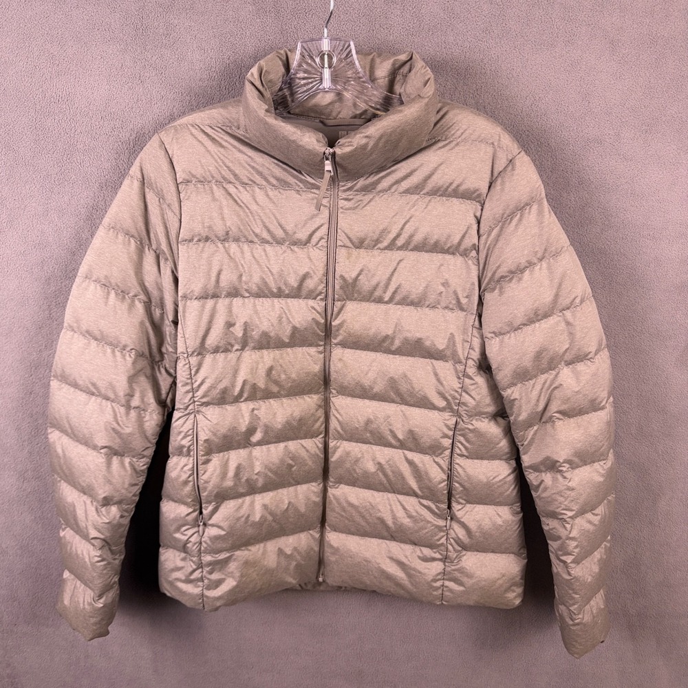 Uniqlo‎ Light Down Ladies Puffer Jacket – Light Gray – Size Medium Packable